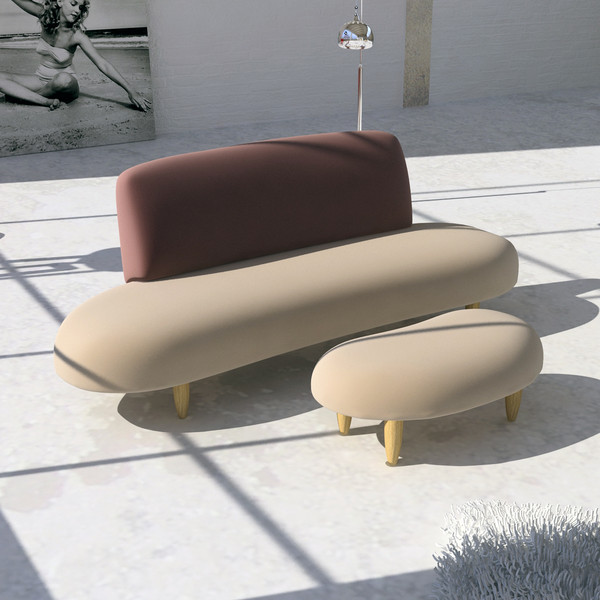 isamu noguchi miro loveseat 3ds - Miro Loveseat and Ottoman by lajhar